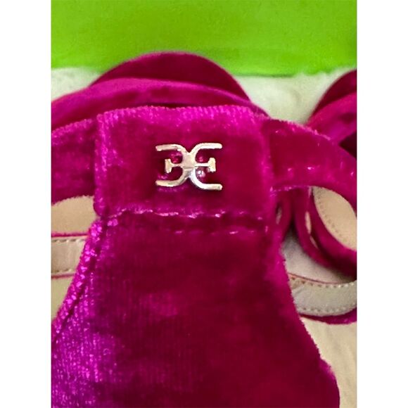 Sam Edelman Women's Velvet  Slingback Raspberry, Size 10 New in Box - Picture 9 of 17